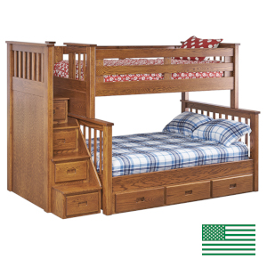 Amish Morgan Twin & Full Bunk Bed
